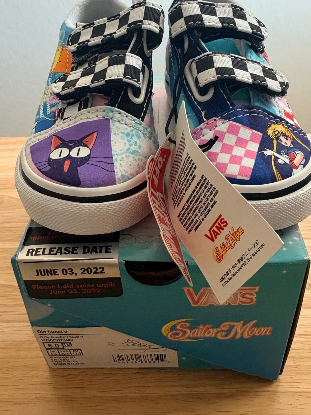Vans Kids' Sailor Moon Checkerboard Slip-On Sneakers - Multicolor
